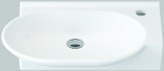 İdevit Myra Tezgah Üstü / Dolap Uyumlu Lavabo(26*50cm)