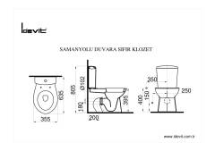 İdevit Samanyolu Duvara Sıfır Klozet Normal  Kapak+Tek Kad. iç.tk.