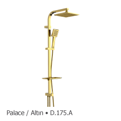 Duxxa D.175.5.A Palace Altın Renk Tepe Duş Seti