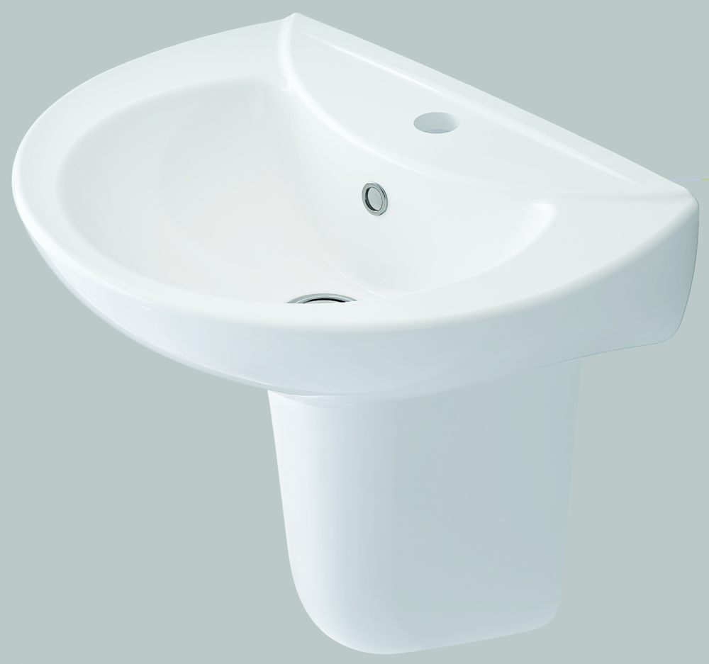 İdevit Gökkuşağı Lavabo(46*57cm) + Yarım Ayak
