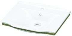 İdevit Neo Classic Tezgah Üstü Dekorlu Lavabo (50x65)