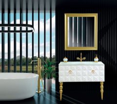 Fym Sultan 100 cm Beyaz Banyo Dolabı