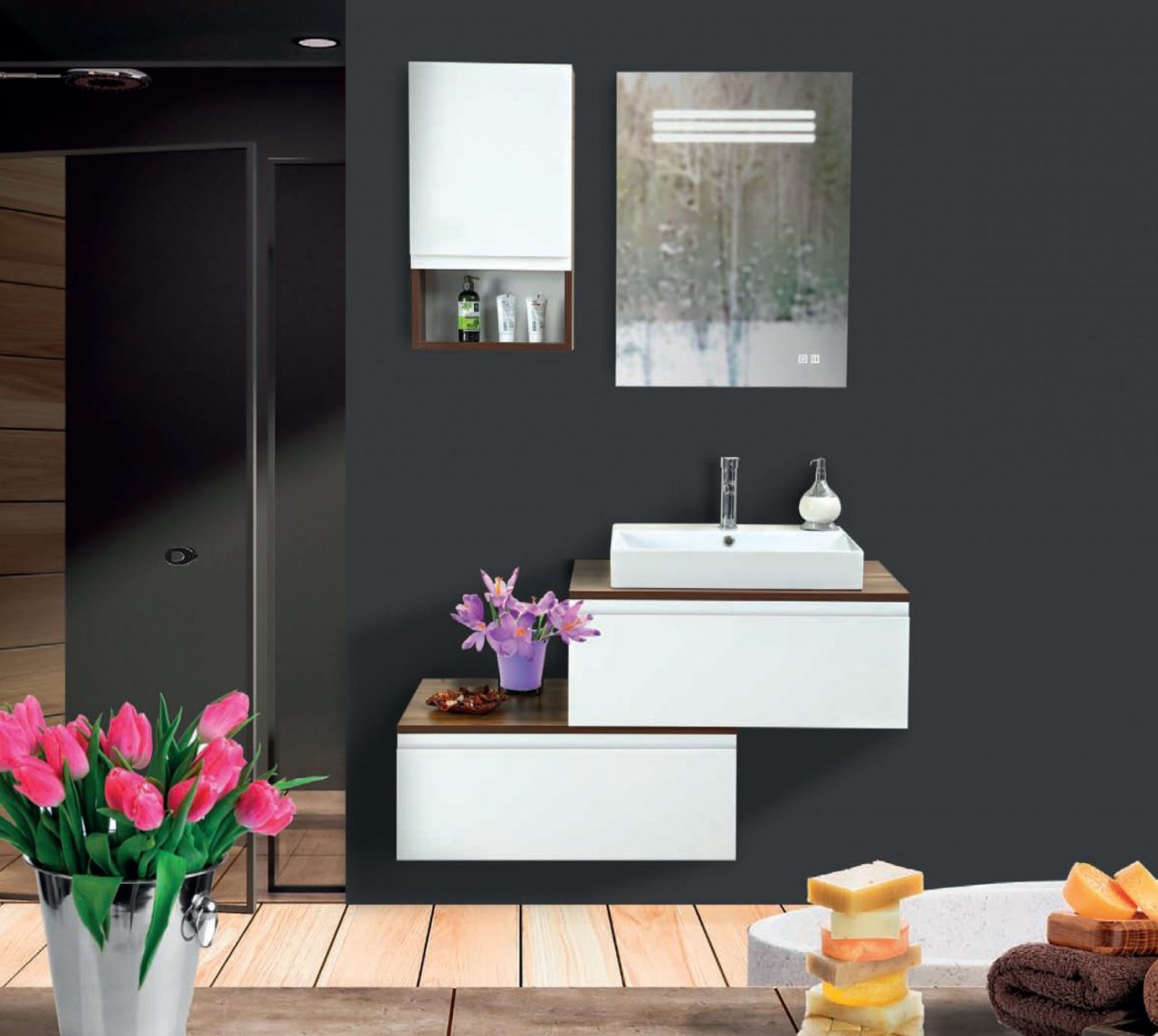 Fym Sidney130 cm Banyo Dolabı