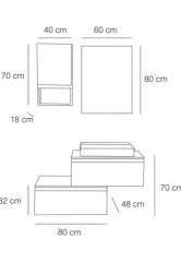 Fym Sidney130 cm Banyo Dolabı