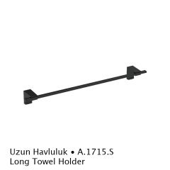 Duxxa A.1715S F1 Mat Siyah Uzun Havluluk