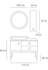 Fym Olina 110 cm Banyo Dolabı