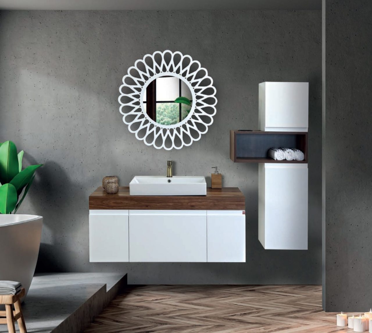 Fym Palmira 120 cm Banyo Dolabı