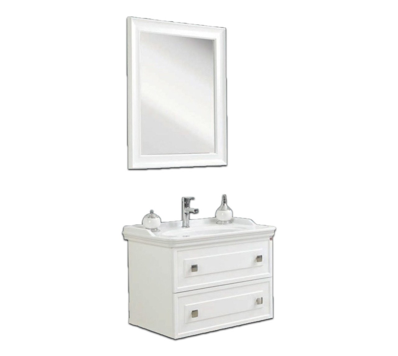 Fym Enzo 80 cm Beyaz Banyo Dolabı