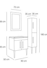 Fym Milena 80 cm Banyo Dolabı
