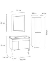 Fym Olimpos 100 cm Banyo Dolabı