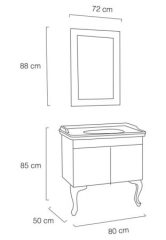 Fym Olimpos 80 cm Banyo Dolabı