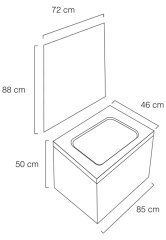 Fym New Anzak 85 cm Banyo Dolabı