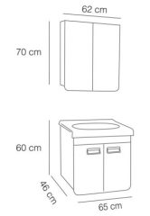 Fym New Vizyon 65 cm Banyo Dolabı