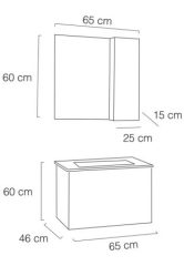 Fym Golf(1583) 65 cm Banyo Dolabı