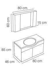 Fym New Smart  80 cm Banyo Dolabı