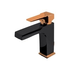 Newarc Aqua Lavabo Bataryası Siyah/ParlakBakır