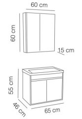 Fym New Koza 65 cm Banyo Dolabı