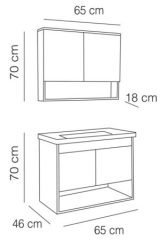 Fym Açelya 65 cm Banyo Dolabı