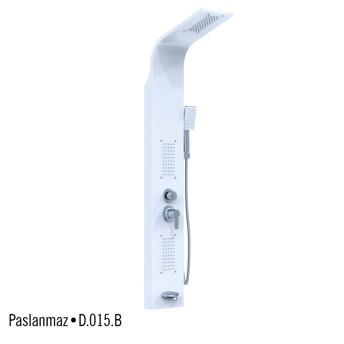 Duxxa D.015B Paslanmaz Duş Paneli Beyaz