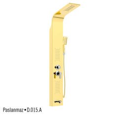 DUXXA D.015A Paslanmaz Duş Paneli Altın