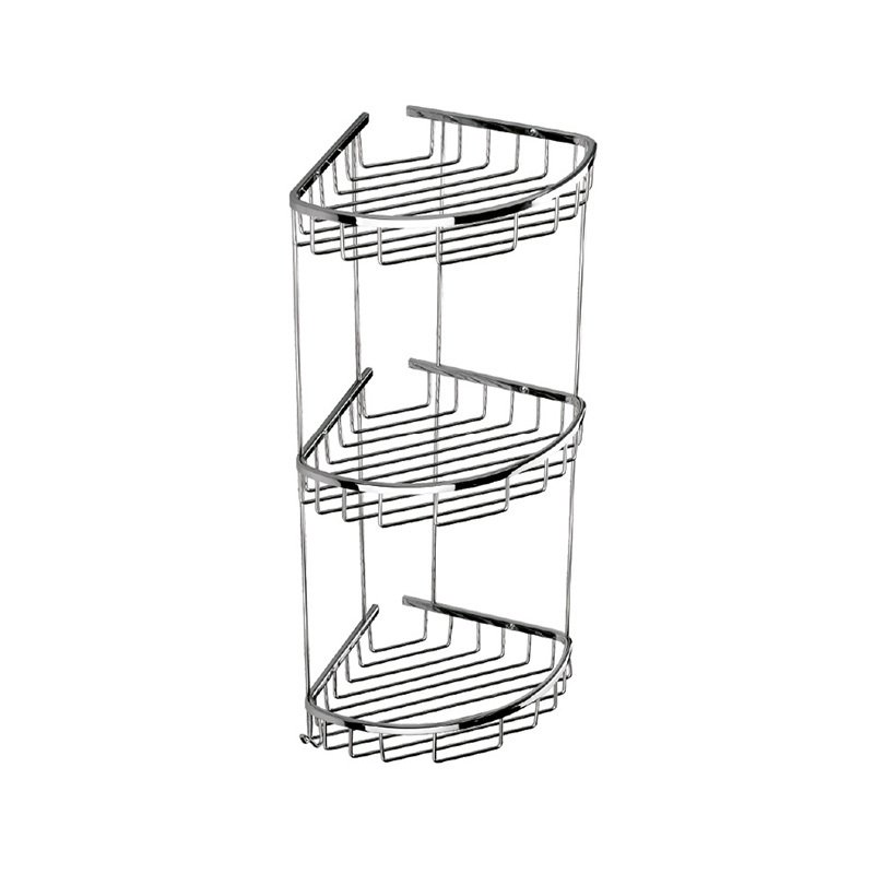 Duxxa A.503 Krom 3'lü 19*19 cm Oval Köşe Şampuanlık