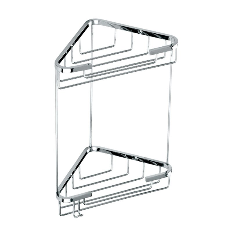Duxxa A.532 Krom 2'li 15*15 cm Krom Köşe Şampuanlık