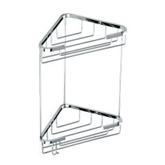 Duxxa A.532 Krom 2'li 15*15 cm Krom Köşe Şampuanlık