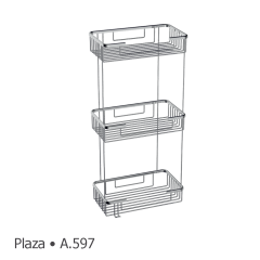 Duxxa A.597 Krom Plaza 25*15 3'lü Tel Süngerlik