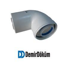Demirdöküm Nitromix Kombi 90°Yoğuşma Ek Baca Dirseği