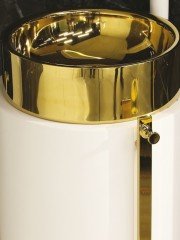 Fym Noa Beyaz Gold Lavabo(45*87)+Ayna