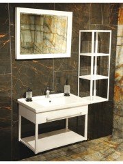 Fym Elegant Beyaz(45*80*50)Lavabo+Boy Dolabı(30*22*90)+Ayna