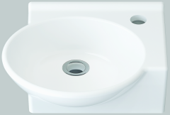 İdevit Myra Tezgah Üstü Mini Lavabo(33*36cm) Soldan Delikli