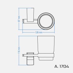 Duxxa A.1704 F1 Krom Diş Fırçalık