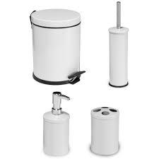 Maxiflow 26450 Pedallı Çöp Kovası Beyaz 4 lü set