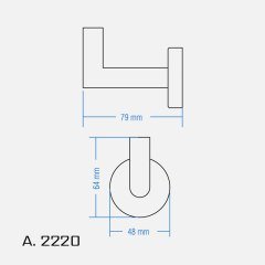 Duxxa A.2220 Maxima Krom Askılık Tekli