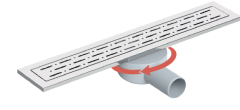 Maxiflow Style Vega Lux Ø50*40 cm Yandan Çıkışlı Duş Kanalı 15935
