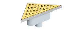 Maxiflow Üçgen LineGold  Ø50 33*33 cm Alttan Çıkışlı Duş Kanalı