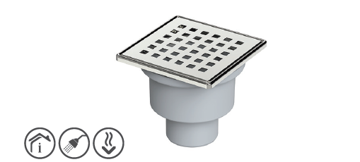 Maxiflow 13990 Ø50 Legal Alttan Çıkışlı 10*10 cm Yer Sifonu
