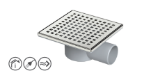 Maxiflow 13977  Ø50 Legal Yandan Çıkışlı 15*15 cmYer Sifonu