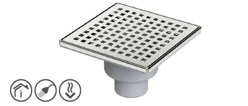 Maxiflow 13996 Ø50 Legal Alttan Çıkışlı 15*15 cmYer Sifonu