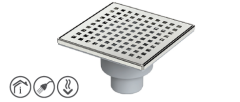 Maxiflow 13996 Ø50 Legal Alttan Çıkışlı 15*15 cmYer Sifonu