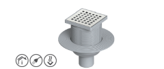 Maxiflow 14311 Yalıtım Uyumlu 180mm Alttan Çıkışlı Ø100 10*10cmYer Sifonu