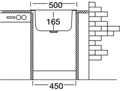Kromevye Klasik EC105 Saten 40*50 cm Eviye