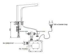 Newarc Aqua Fotoselli Lavabo Bataryası