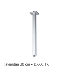 Duxxa D670.TK 30cm Ankastra Duş Başlığı Tavandan Kare Borusu