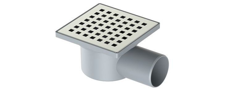 Maxiflow  Eko Yandan Ø50 Çıkışlı 10*10 cm Yer Sifonu