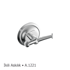 Duxxa A.1227 Mena Krom Çiftli askılık (5*6 cm)