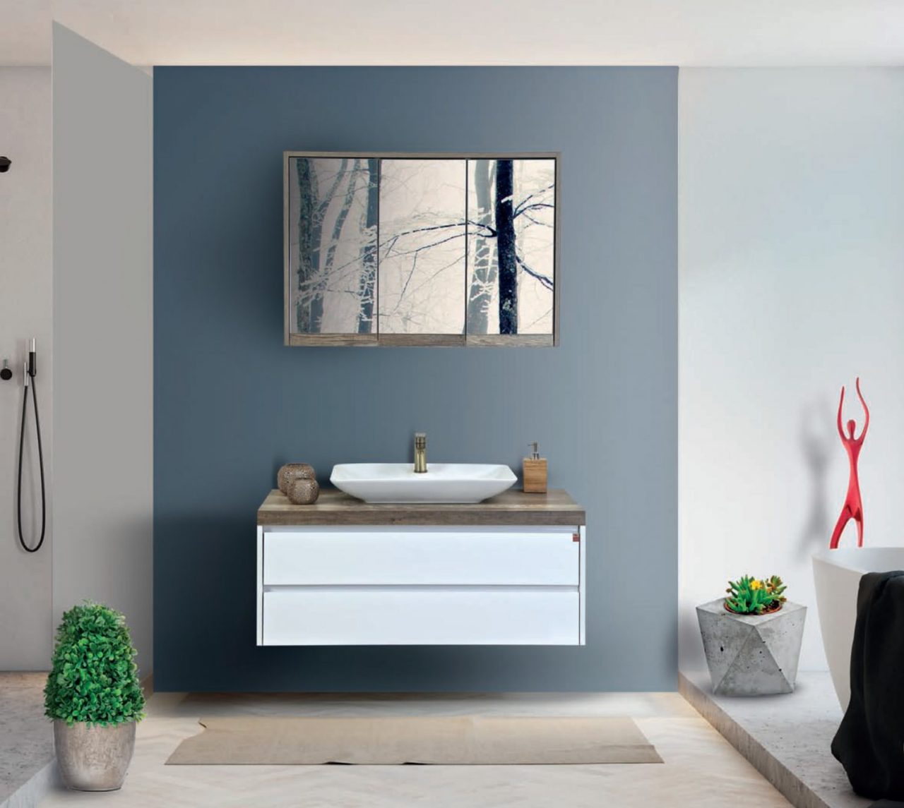 Fym Moderno110 cm Banyo Dolabı