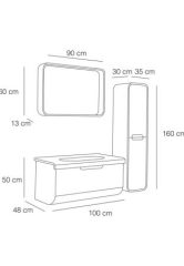 Fym Bellini 100 cm Banyo Dolabı