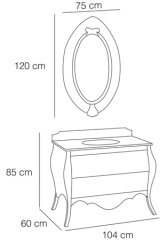 Fym Hitit 4753  104 cm Banyo Dolabı